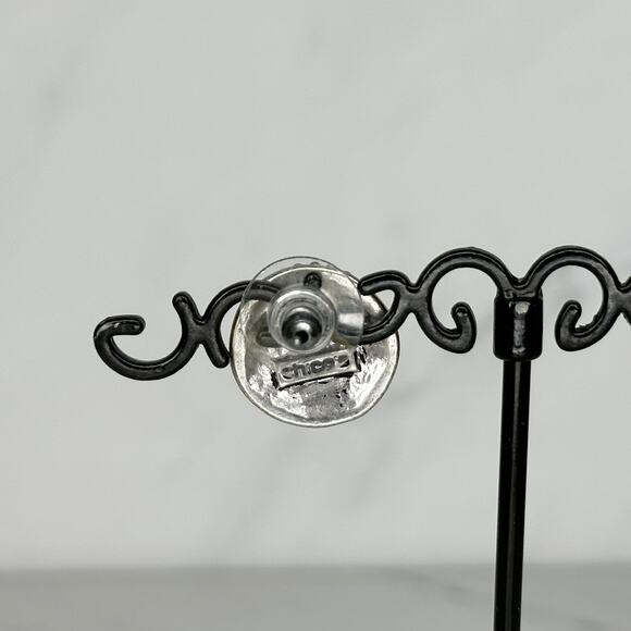 Chico's Rhinestone Studded Stud Earrings Pierced Pair - Picture 8 of 9